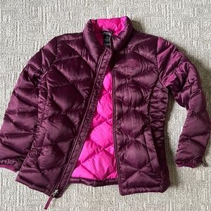 The North Face Girls Aconcagua Puffer Jacket Purple & Pink, Medium (10/12)